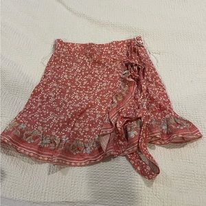 Floral wrap skirt